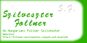 szilveszter follner business card